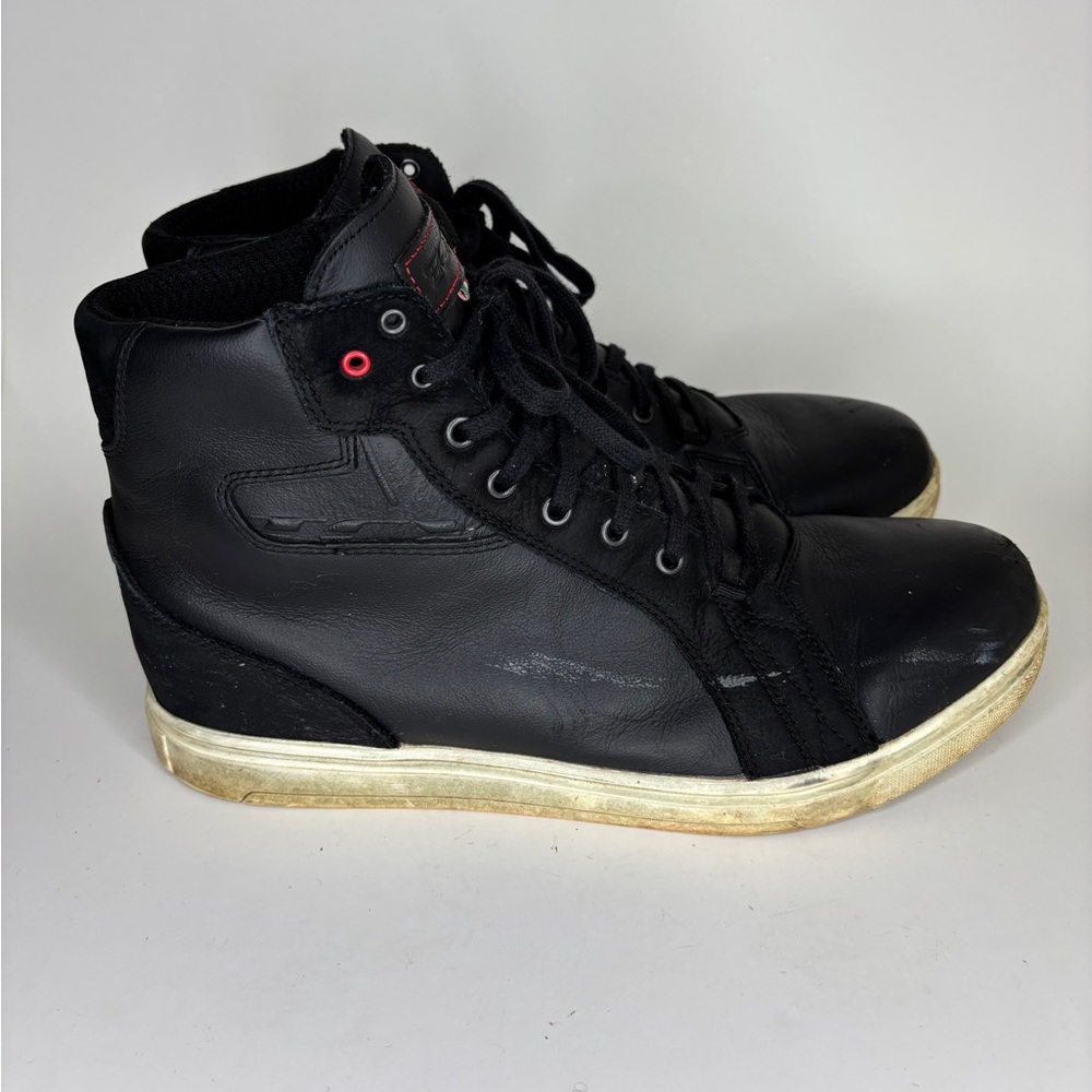 tcx motorcycle shoes Lace Up High Top Gore Tex Men Size 46 US 12 Black Leather